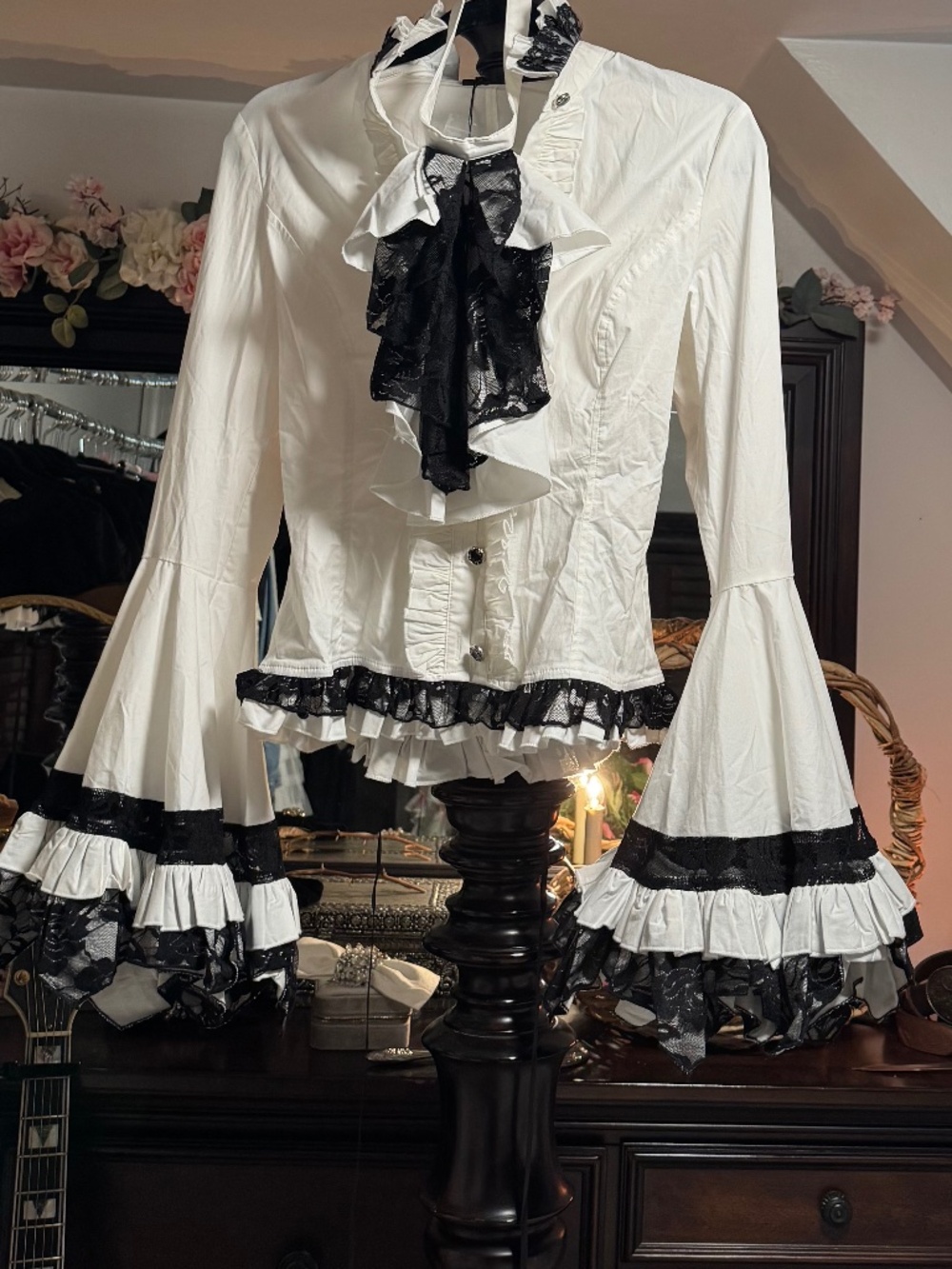 Gothic Devil Fashion Blouse xs